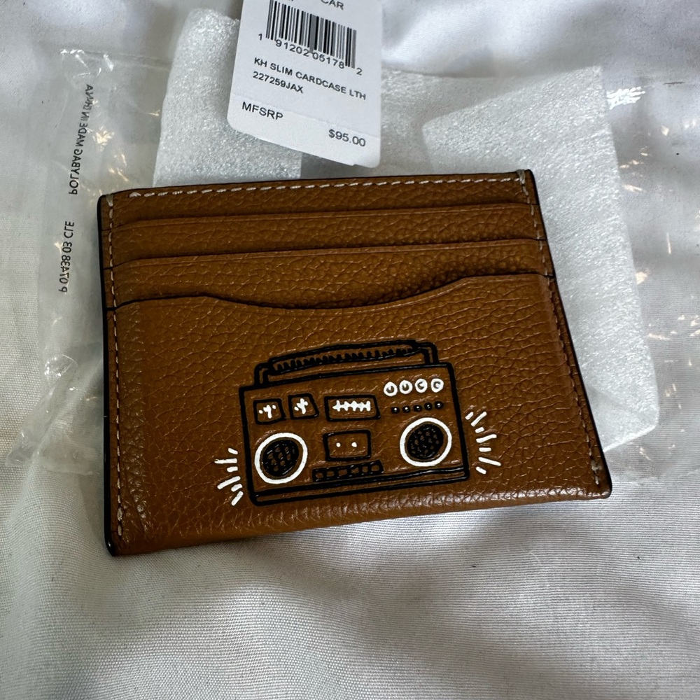 Coach mens limited card case keith harring. Rare old stock